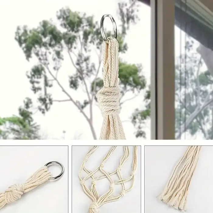 Cintres pour plantes en macramé tissés à la main