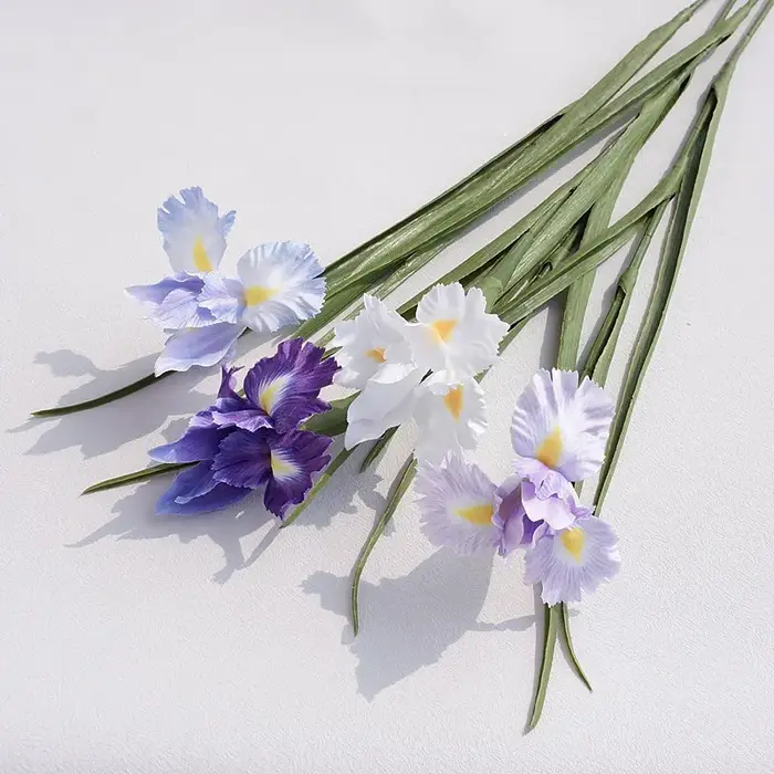 Fleurs d'iris artificielles 67cm