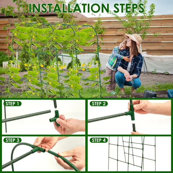 Treillis de concombre en forme de U pour jardin