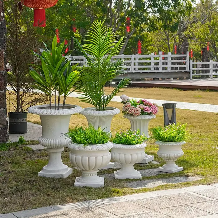 Pot de fleurs rétro européen de style romain pour plantes d'extérieur