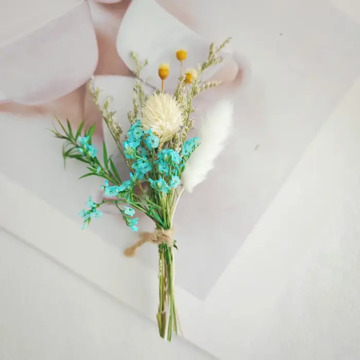 Fleurs préservées, bouquet de fleurs séchées faciles à utiliser