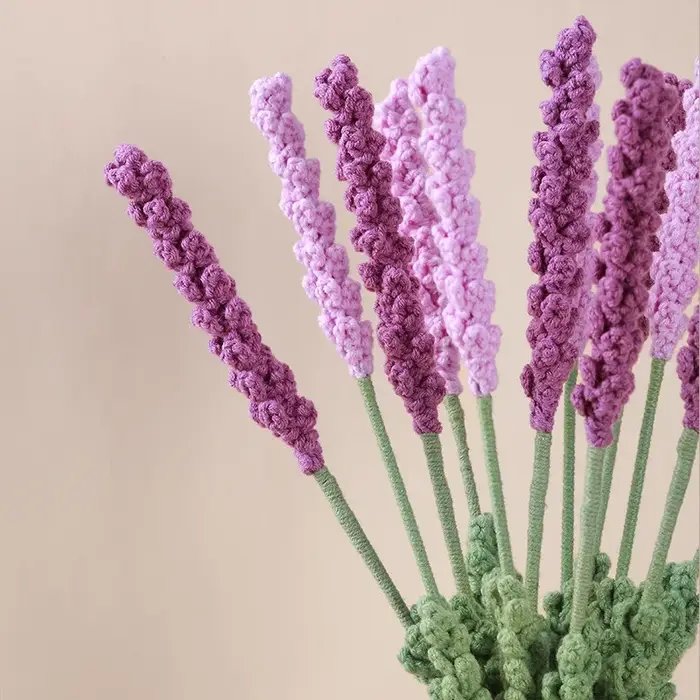 Fleur au crochet lavande