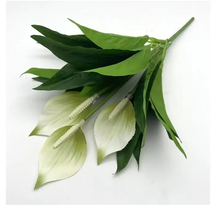 Plantes vertes artificielles en pot d'anthurium, ornements de bureau, décoration de maison, décorati