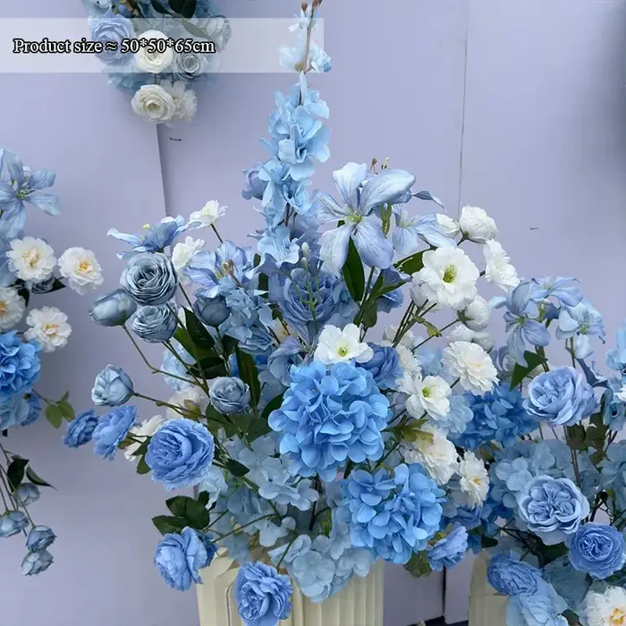 Chemin de fleurs roses artificielles de luxe