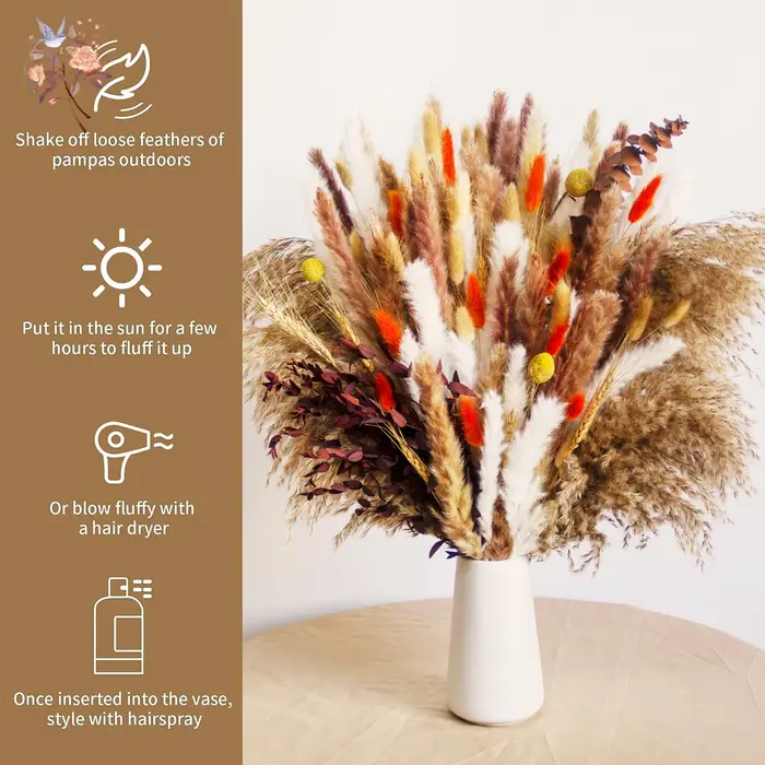 Bouquets de Pampas Moelleux