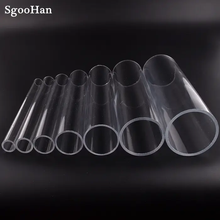 1pc O.D 16 ~ 110mm Transparent acrylique Aquarium Aquarium tuyau plexiglas alimentation en eau Tube 