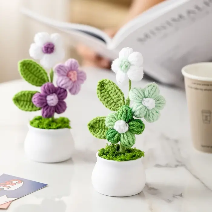 Plantes en pot au Crochet