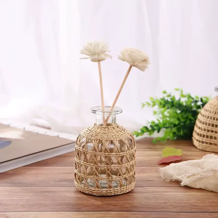 Vase aromatique en verre tissé à la main de Style japonais