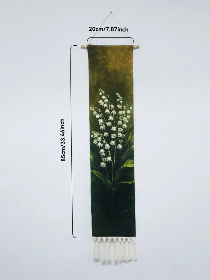 Tapisserie murale vintage à motif floral de muguet