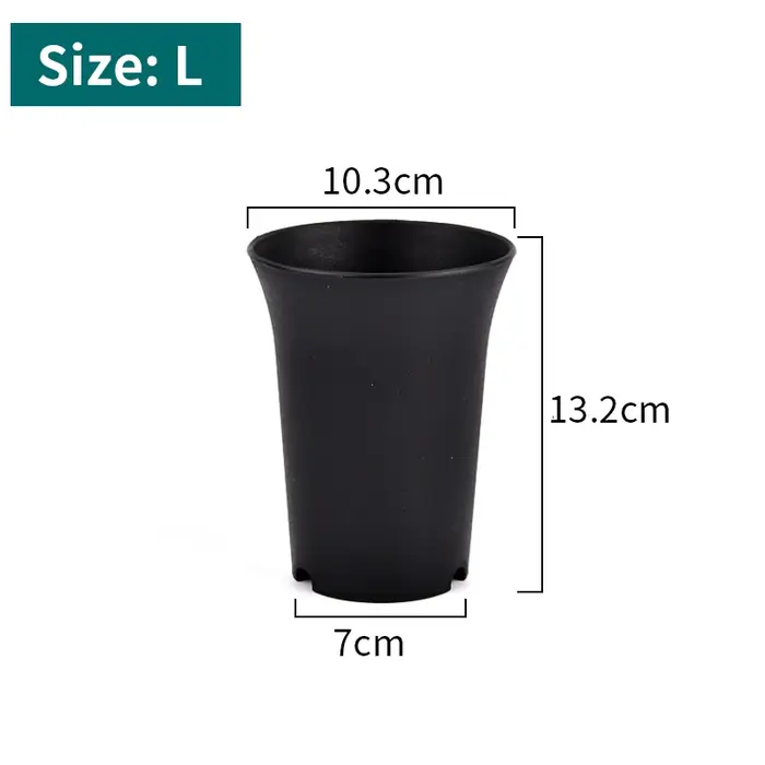 2/5/10 pièces Pot de fleur rond noir boîte de culture épaissie plantes vertes approfondies pot de pépinière de fleurs