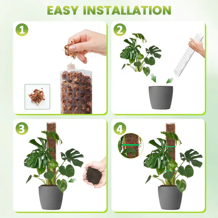 Support en plastique pour plantes grimpantes d'intérieur