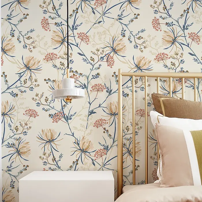Papier peint auto-adhésif Floral, véritable imperméable, pour la décoration de la maison, papier peint amovible en PVC pour meubles et armoires