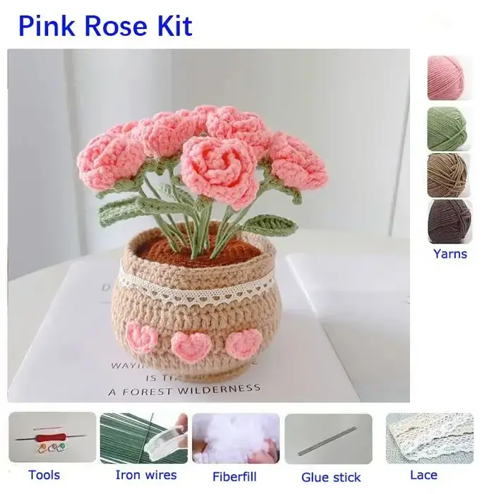 Kit de tricot au Crochet de fleurs