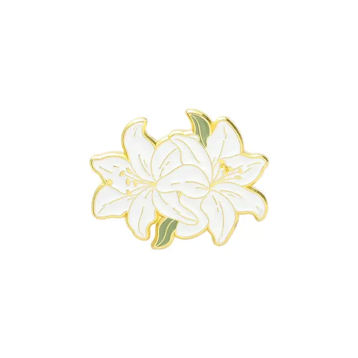 Broches en émail de la série fleurs