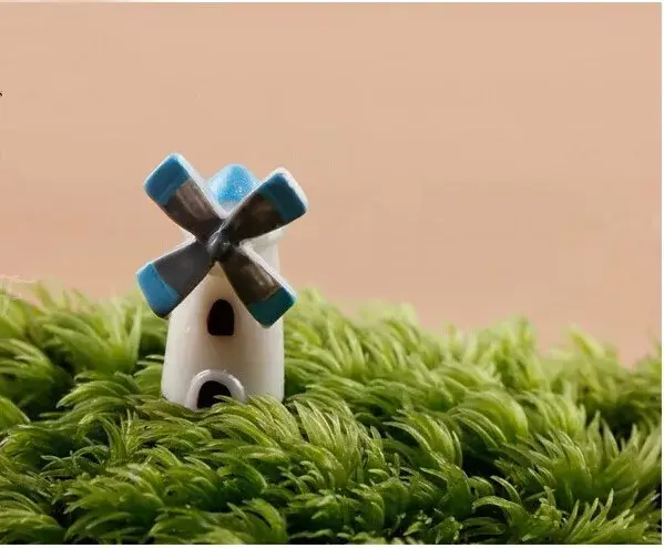 1 pièces pont cabane moulin à vent maison château Mini artisanat Figurine plante Pot jardin ornement Miniature fée