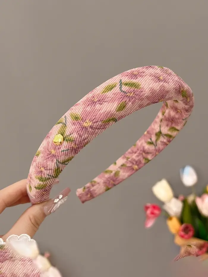 Bandeau floral français pour la saint-valentin pour femmes, édition limitée, nouveau bandeau rétro e