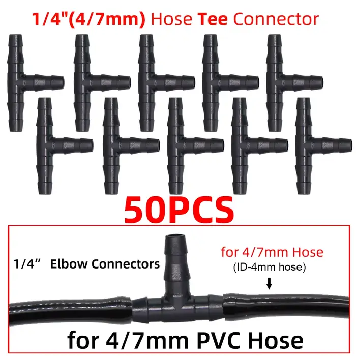 Connecteurs de tuyau d'arrosage de jardin 4/7mm, raccords d'irrigation goutte-à-goutte, raccords pou