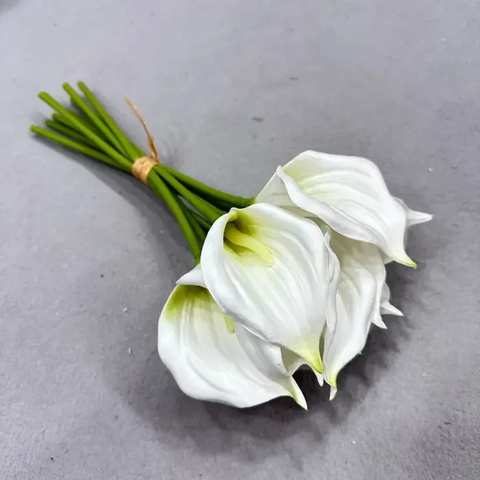Faux bouquet de lys oligCalla, fleurs artificielles, bouquet de patients de mariage, décoration de l