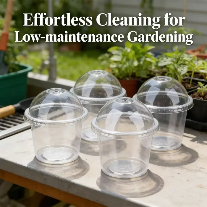 Pots de pépinière transparents avec couvercles