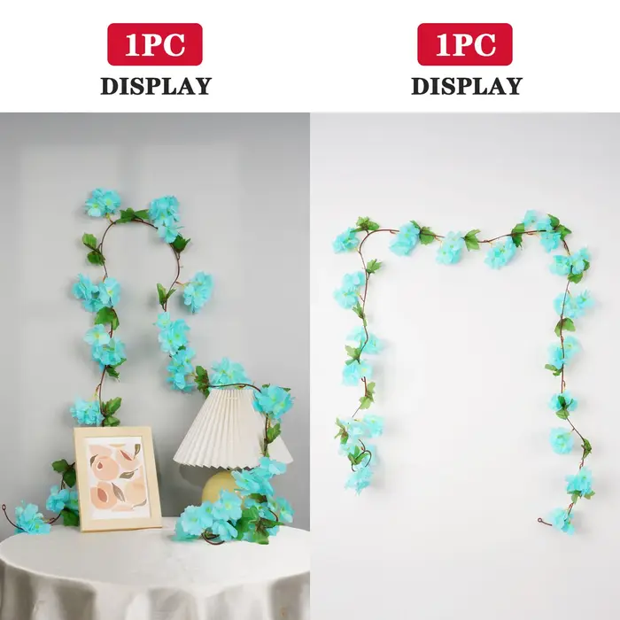 Guirxiété de fleurs artificielles avec feuilles
