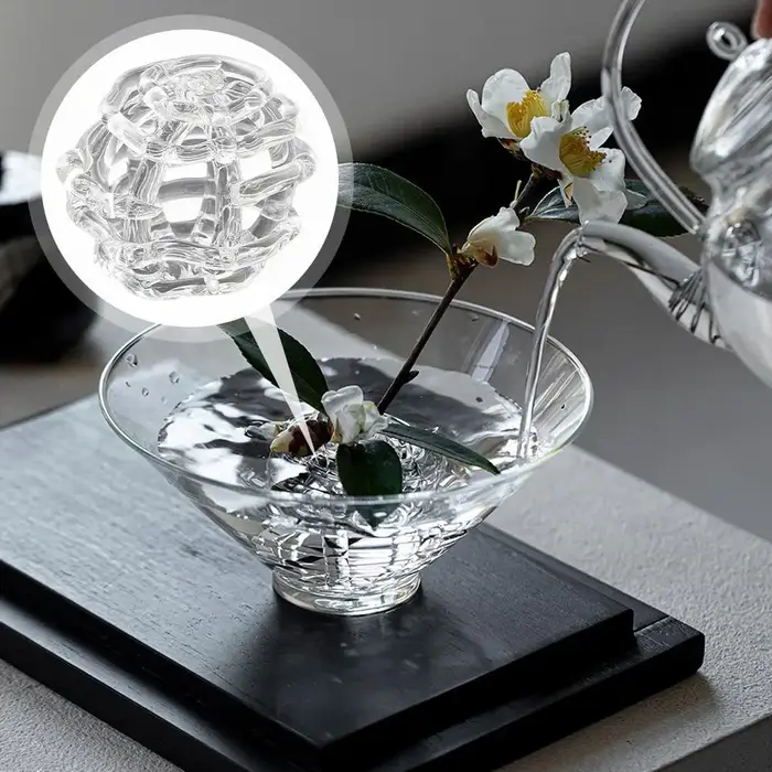 Vase à fleurs en verre Zen