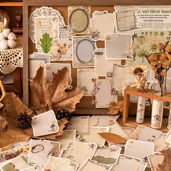 Bloc-Notes Scrapbooking Vintage séries plante amoureux des cartes