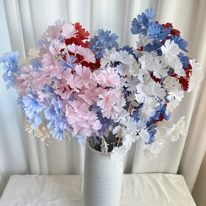 Fleurs lilas artificielles de chute de neige