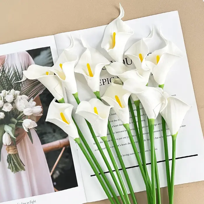 Bouquet de fleurs artificielles Calla Lily