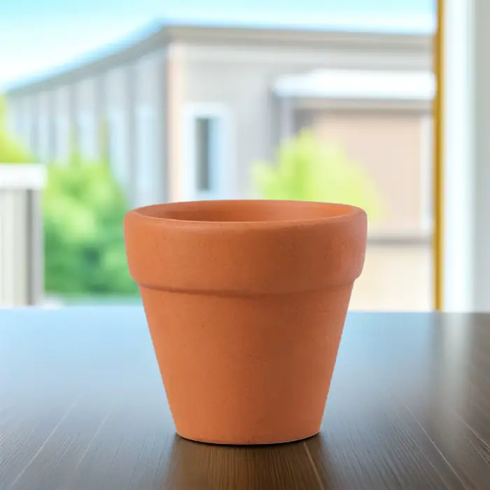 12 pots de plantes en terre cuite
