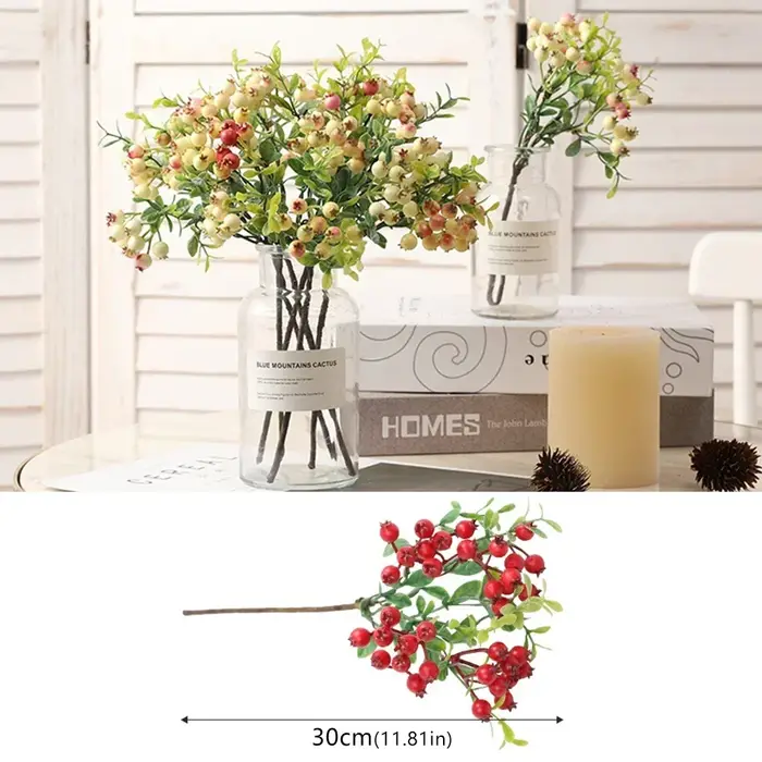 Bouquet Artificiel de Baies de Myrtille