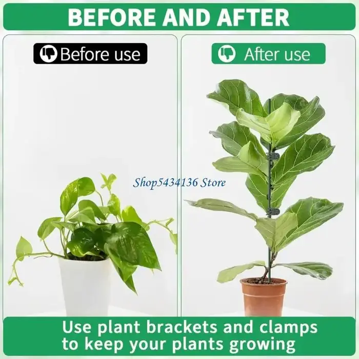 H7ED bâton Support plante Flexible réglable