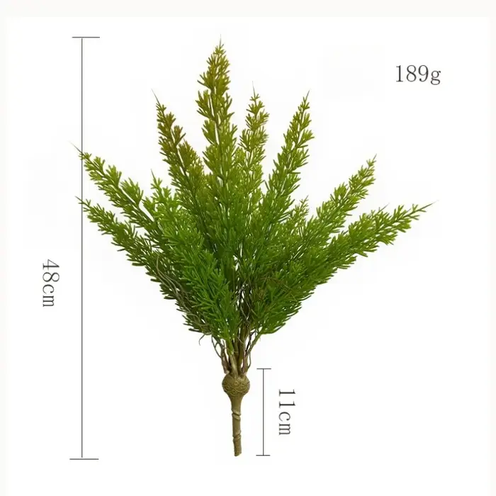 Lot de 3 plantes vertes artificielles en plastique