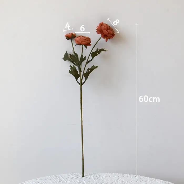 8 pièces de fleurs artificielles classiques européennes en soie