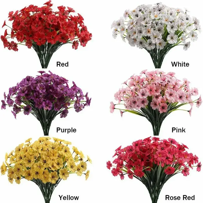 Bouquet de Fausses Fleurs Artificielles pour Décoration d'Extérieur