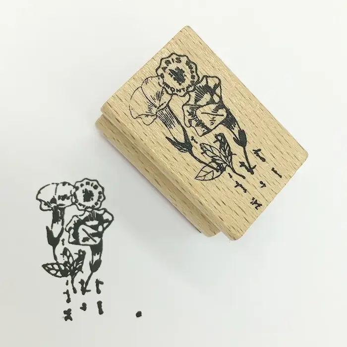 Tampons en bois DIY, motifs plantes et fleurs