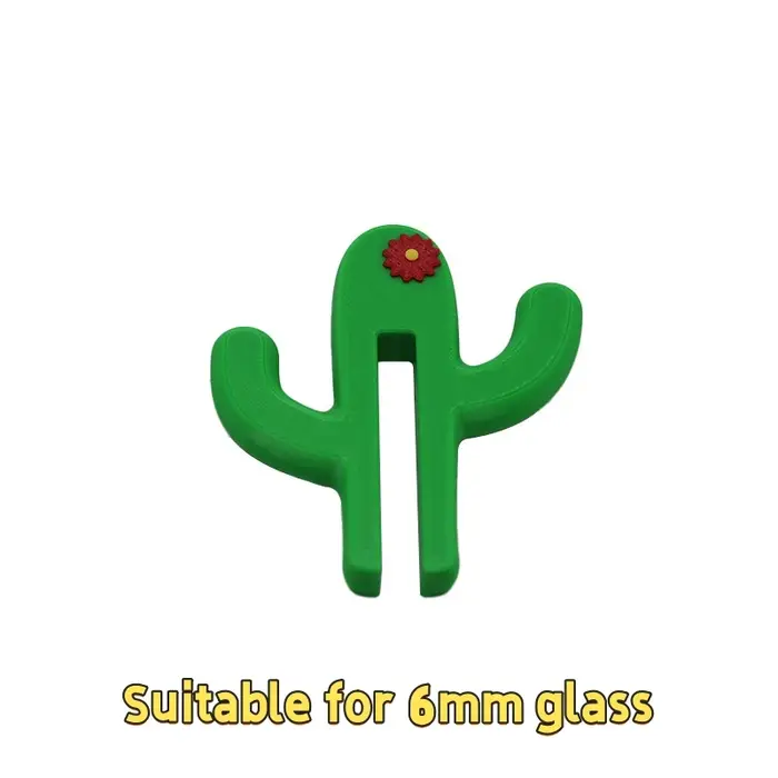 Support de rangement de salle de bain en forme de cactus, crochet créatif pour porte en verre, adapt