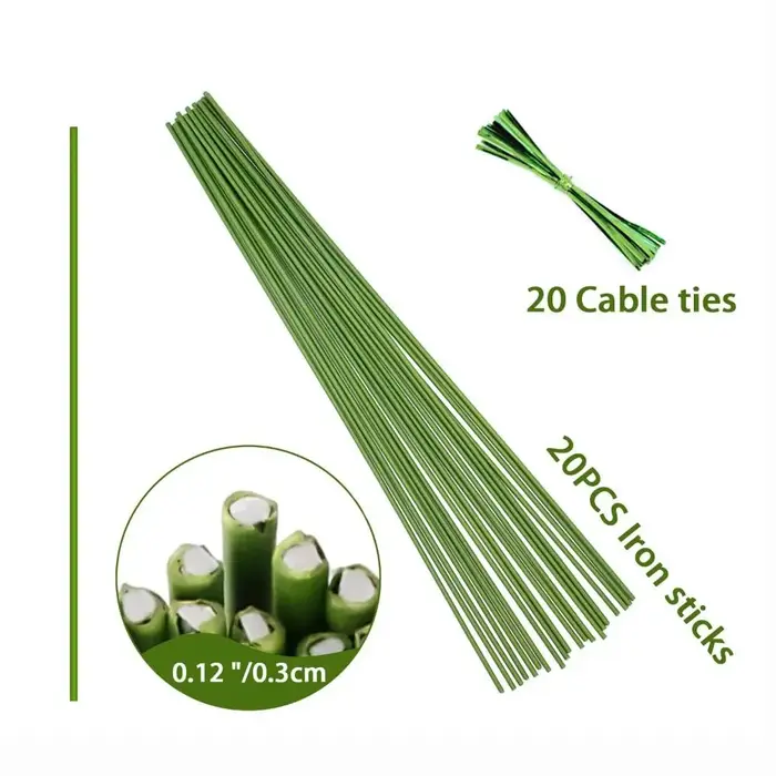 Bâtons de plantes pliables à tige unique