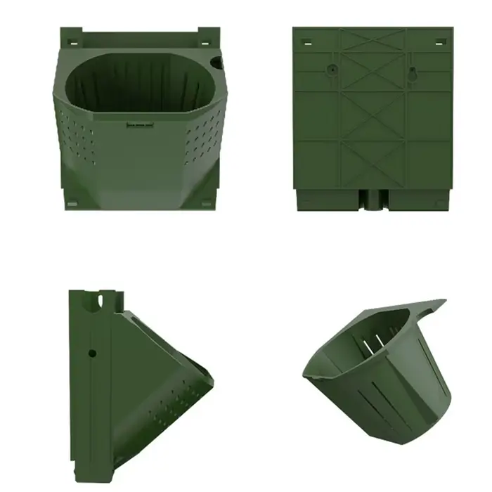 1 pot de jardinage vertical mural en PP avec trous de drainage