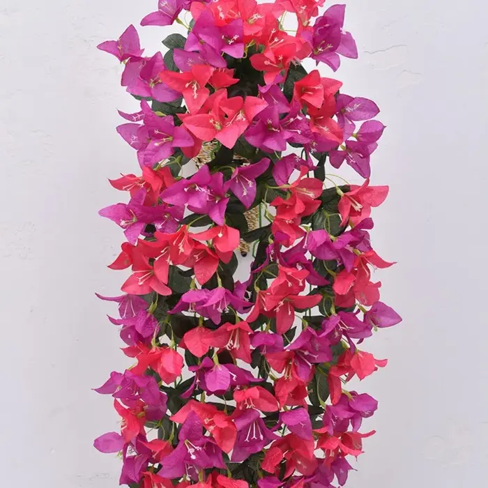 Bougainvilliers artificiels réalistes résistants aux UV, fausses fleurs en soie, plantes longues et 