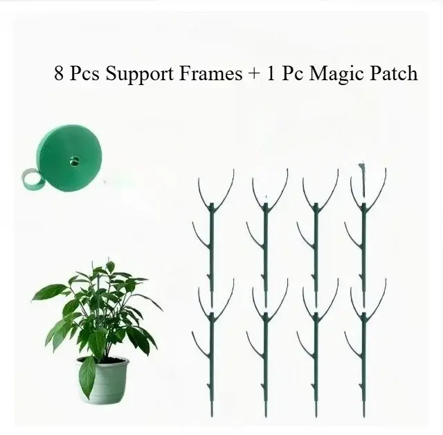 Supports pour plantes Monstera, 5 cadres de support et 1 rouleau de Velcro, piquets de jardin conçus spécifiquement pour les tiges des plantes grimpantes.