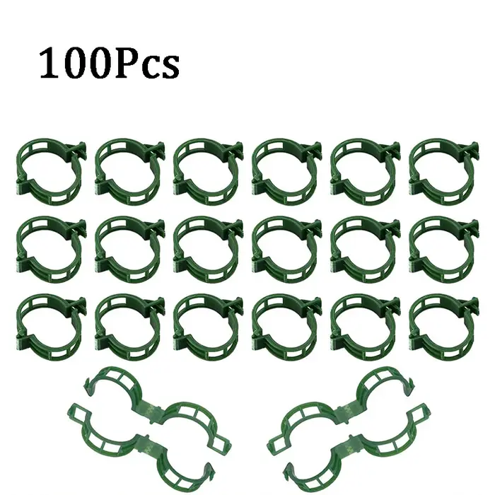 Clips de Support pour plantes en plastique, Clips en plastique pour fixer les plantes, Clips de vign