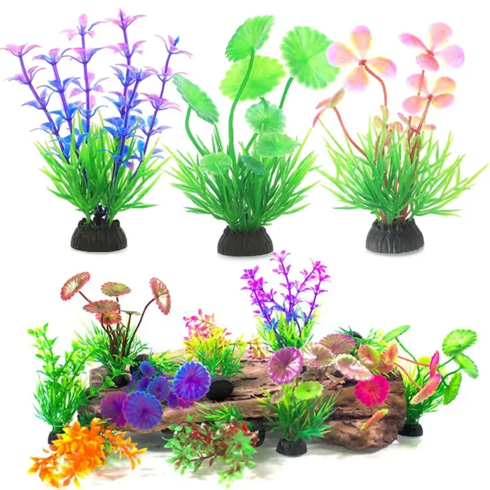 Plantes sous-marines artificielles en plastique