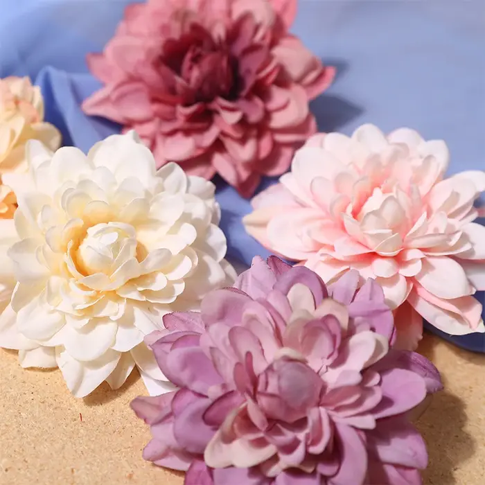 Têtes de fleurs de dahlia artificielles