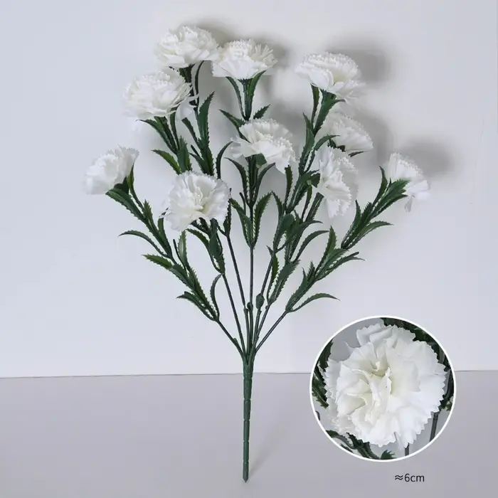 Soie artificielle violet œillets plante florale jardin décor Simulation 10 têtes œillets Bouquets ba