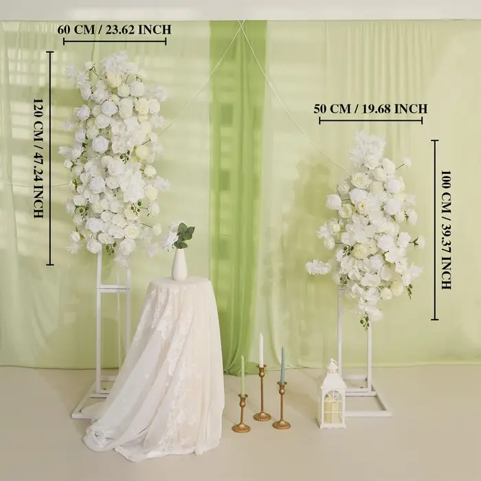 Décoration florale de luxe Uflower : Arche de mariage en roses artificielles violettes, arrangements