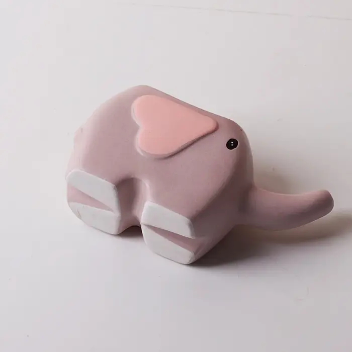 Pot de plante en céramique en forme de fleur, 1 pièce, dessin animé éléphant dinosaure, Vase d'ornement, Pot Succulent