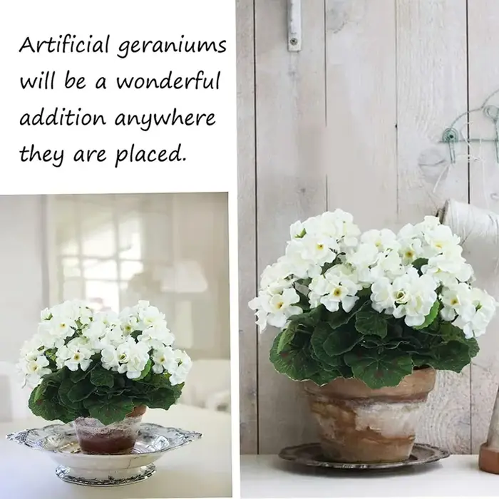 Fleurs Artificielles Plante de Bégonia Décoration Maison Jardin Extérieur Bonsaï Mariage Fête Bouquet de Mariée Cadeaux DIY Couronne de Festival Vase
