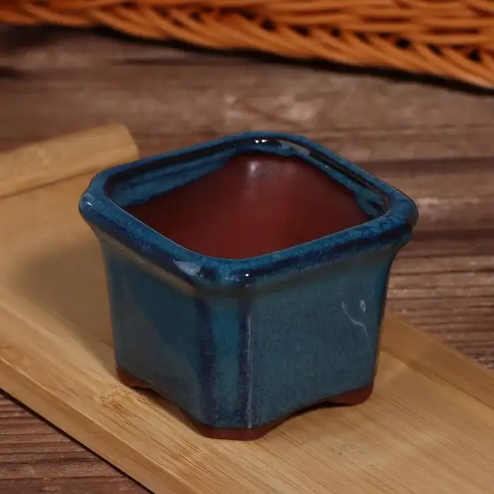 Mini pots de plantes en céramique, jardinières pour plantes succulentes, design artistique de style chinois, décoration pour bureaux, chambres, balcons, cadeau