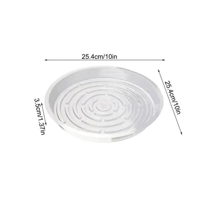 Plateau pour pot de plantes transparent 6/8/10 pouces