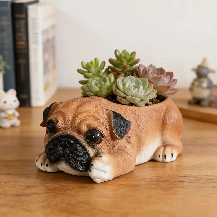 Pot de fleurs pour succulentes en résine